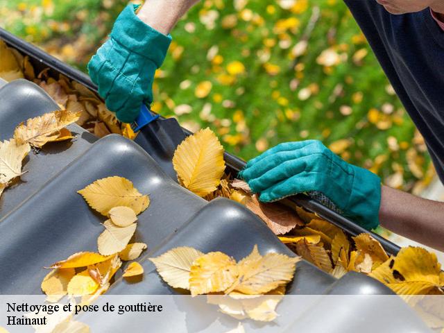 Nettoyage et pose de gouttière Hainaut 